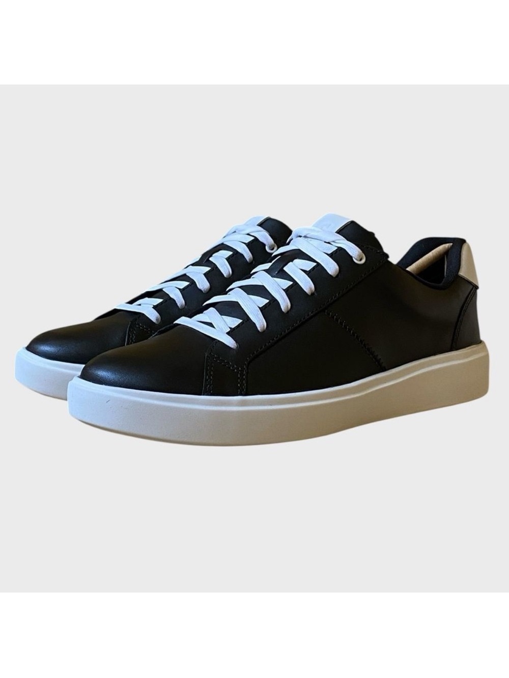 NWB Cole Haan Women's Grand Crosscourt Coaster Sneakers 9.5 Black Leather Preppy